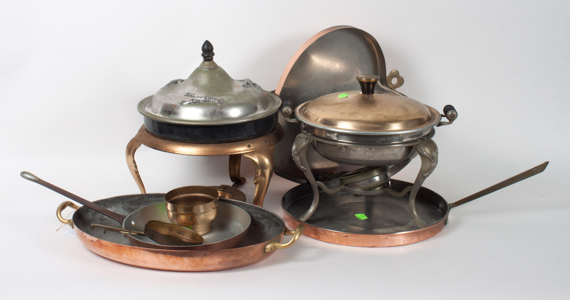 Appraisal: Six Continental copper and metal cooking utensils five French articles