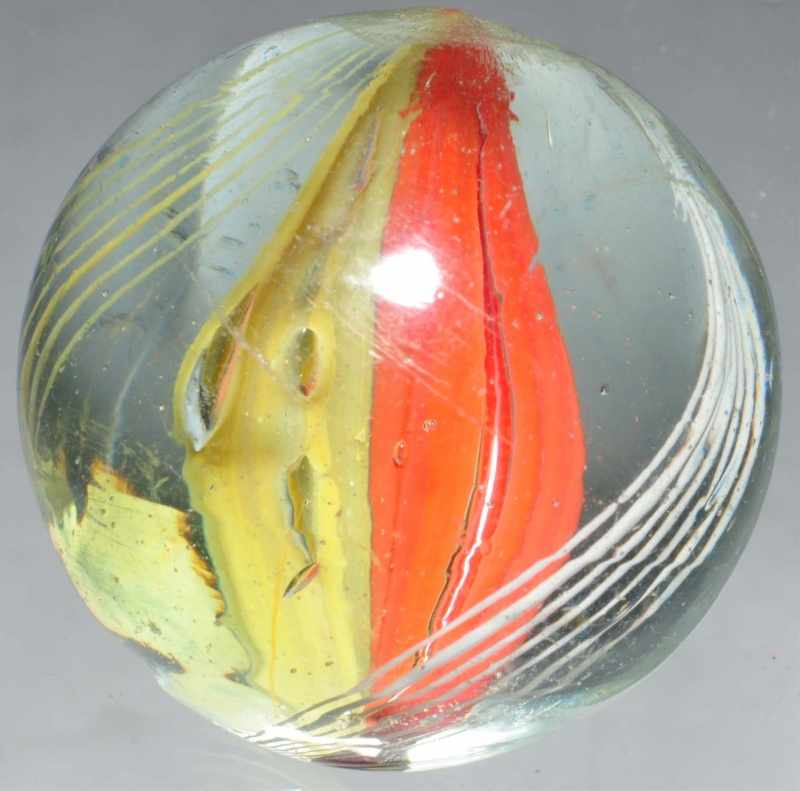 Appraisal: Large Single Ribbon Marble Description Single ribbon with English colors