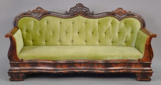 Appraisal: Mahogany Empire sofa circa lg in Mahogany Empire sofa circa