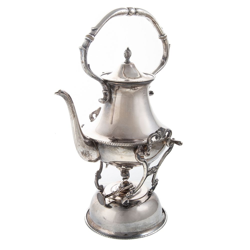 Appraisal: Mexican Sterling Hot Water Kettle-On-Stand A Torres Vega late s-early