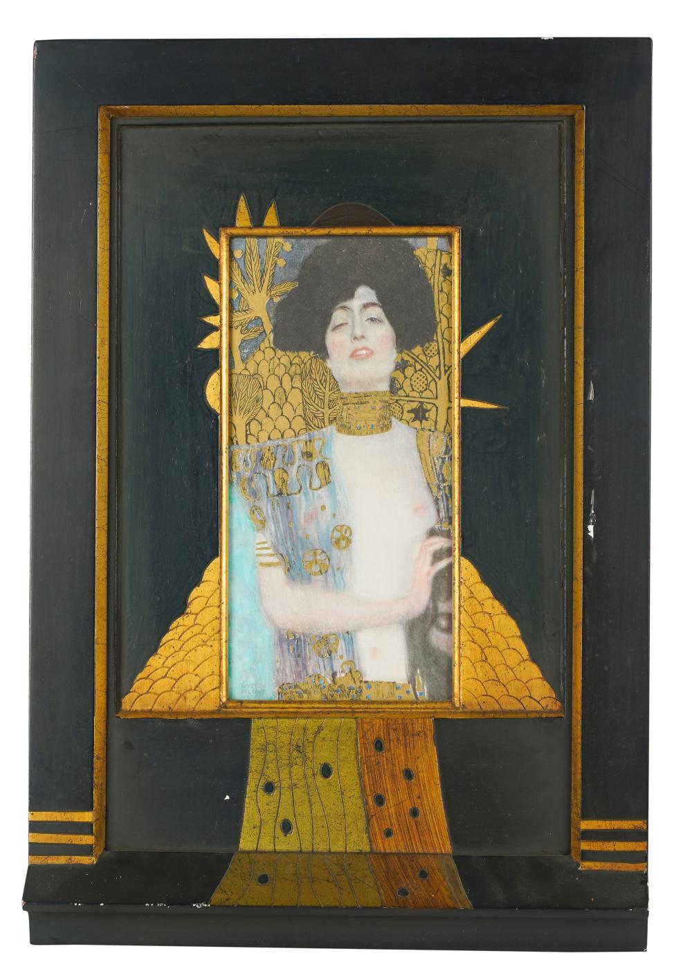 Appraisal: AFTER GUSTAV KLIMT - JUDITH Icollotype matted and framed under