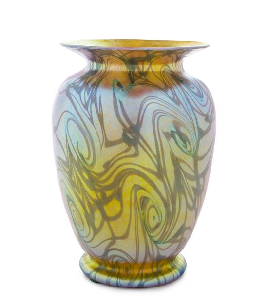 Appraisal: Sale Lot A Durand Iridescent Glass Vase in the King