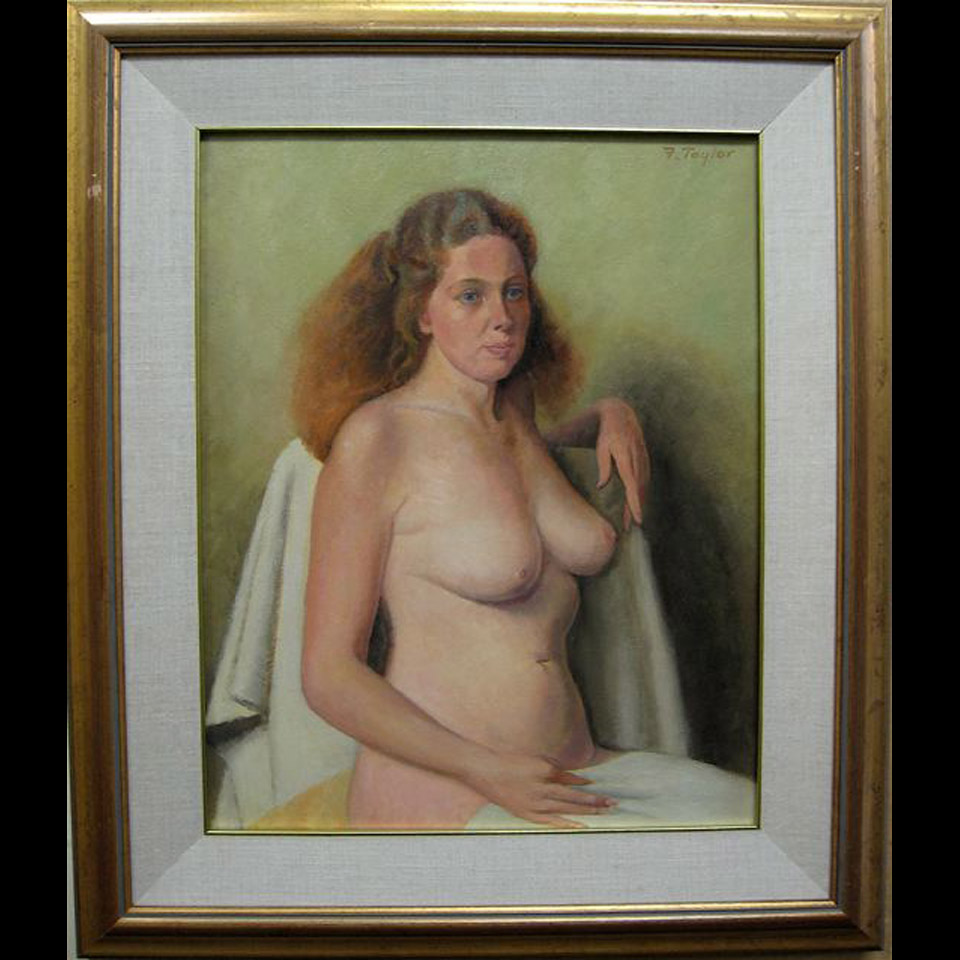 Appraisal: FREDERICK BOURCHIER TAYLOR - CANADIAN SEATED NUDE OIL ON CANVAS