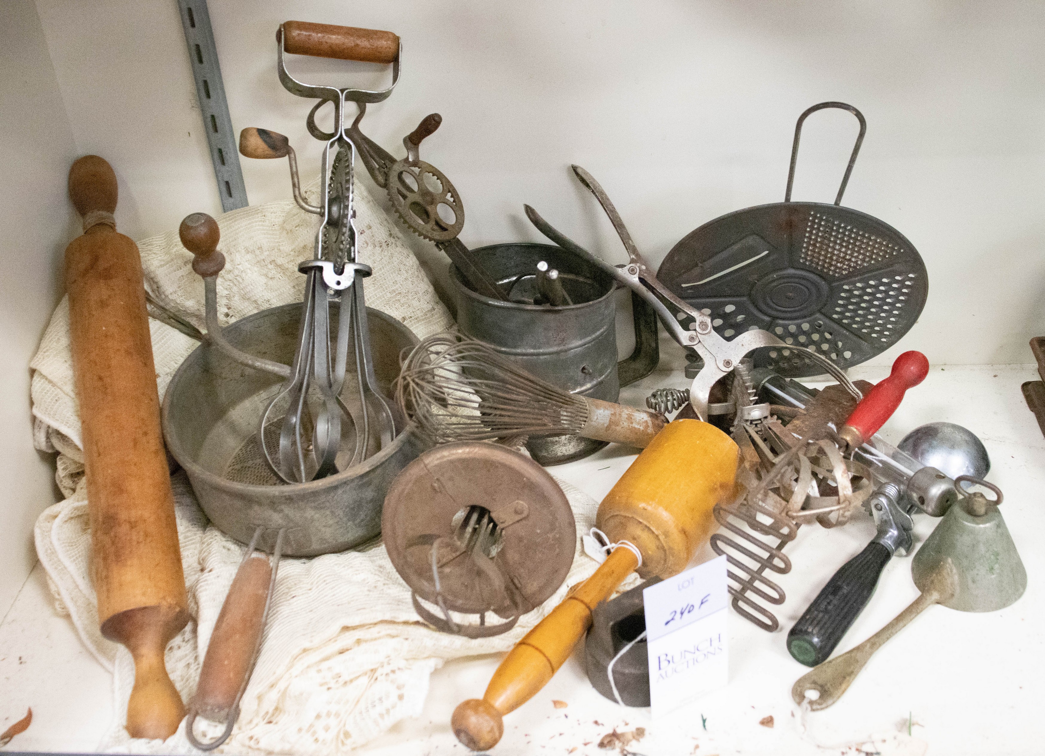 Appraisal: Lot of vintage kitchen items including hand mixers ice cream