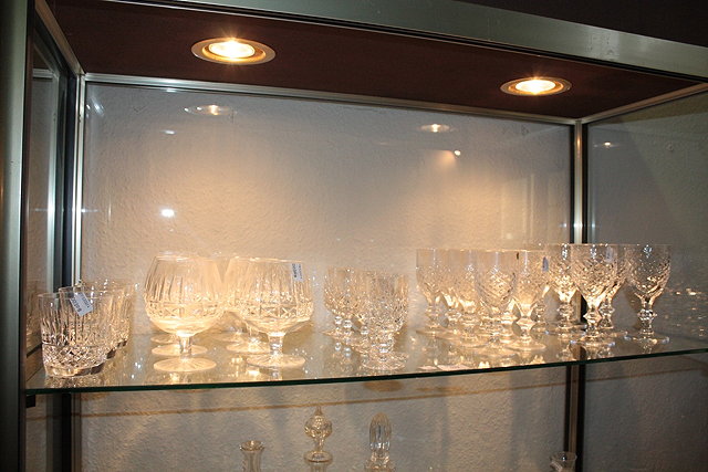 Appraisal: A SET OF SIX PROBABLY ITALIAN LEAD CRYSTAL WINE GLASSES