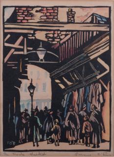 Appraisal: Fergus O'Ryan The Woole Market Woodcut Fergus O'Ryan Ireland -