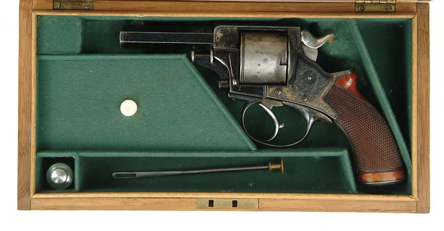 Appraisal: CASED TRANTER'S PATENT DBL ACTION REVOLVER Cal Boxer SN Fine