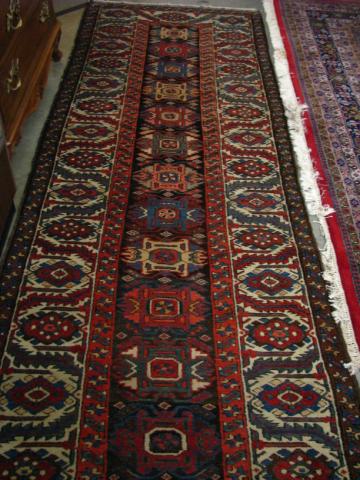 Appraisal: Tribal Pattern ' '' x ' '' Semi-Antique Rug with