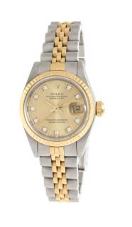 Appraisal: An Karat Yellow Gold Stainless Steel and Diamond Ref Datejust