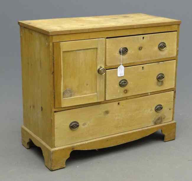 Appraisal: Scrubbed pine single door drw chest '' W '' D