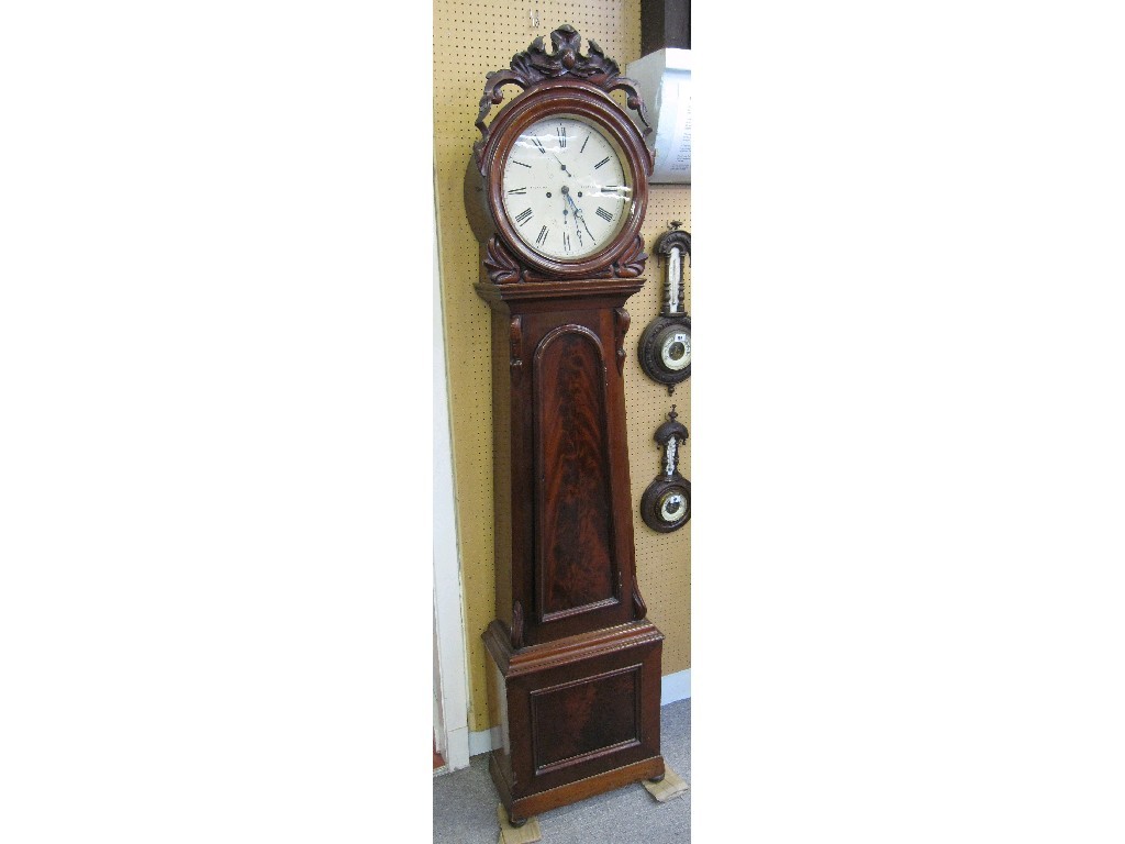 Appraisal: Mahogany drumhead longcase clock by William Easton Glasgow