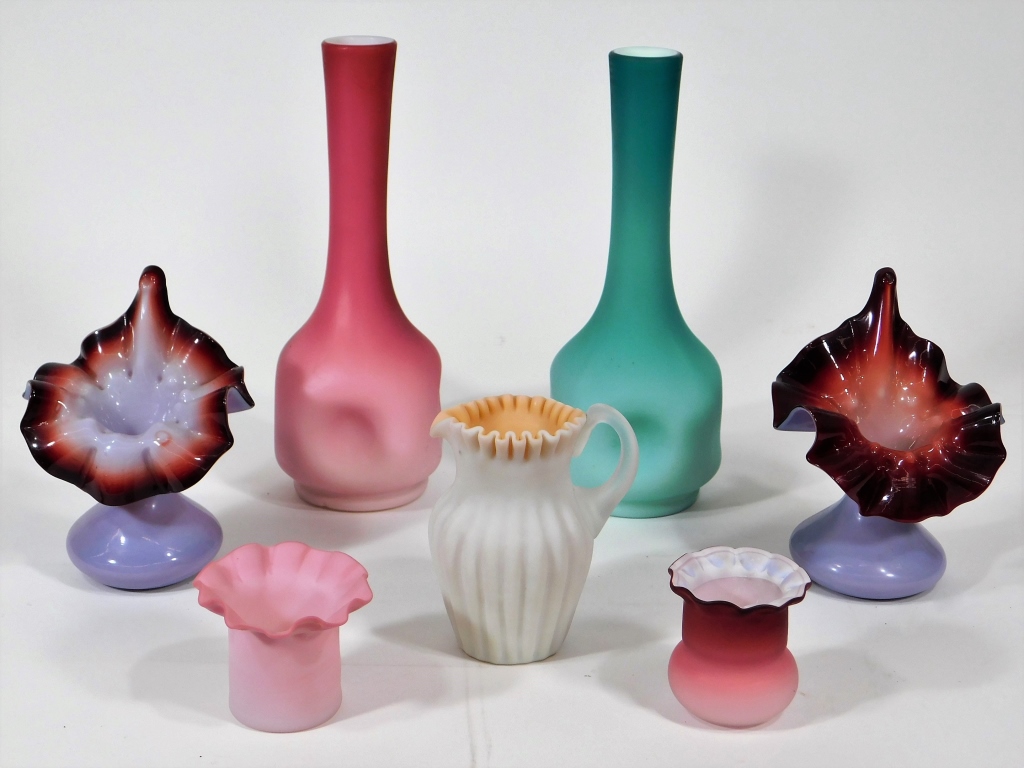 Appraisal: PC C AMERICAN MT WASHINGTON PEACHBLOW GLASS United States th