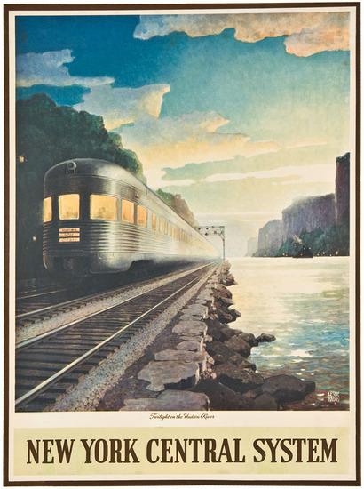 Appraisal: RAGAN LeslieNEW YORK CENTRAL SYSTEM Twilight on the Hudson River