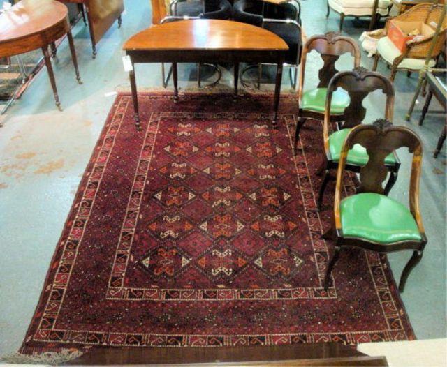 Appraisal: Tribal Afghani Rug From a Port Chester home Dimensions approx