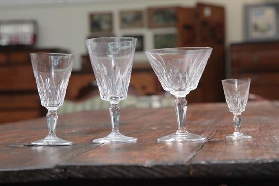 Appraisal: GROUP OF BACCARAT STEMWARE In the Carcassonne pattern Twelve waters