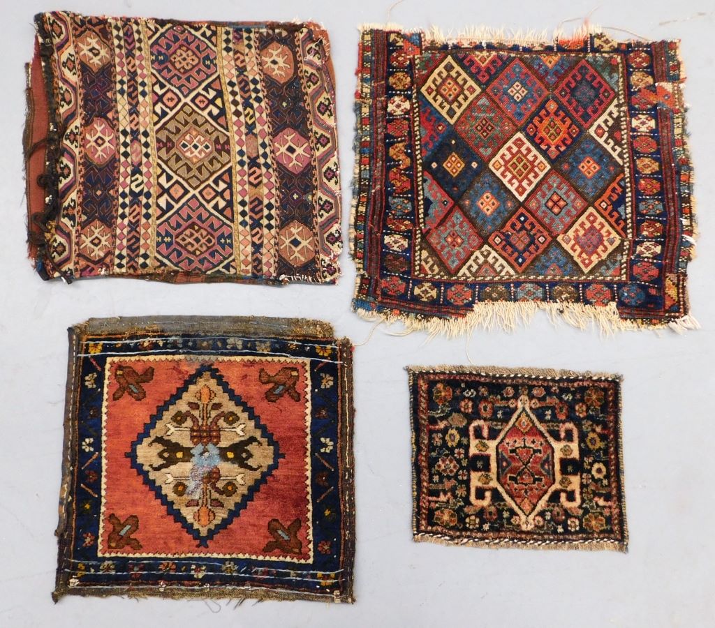 Appraisal: PC PERSIAN BAG FACE RUGS Middle East th Century Includes