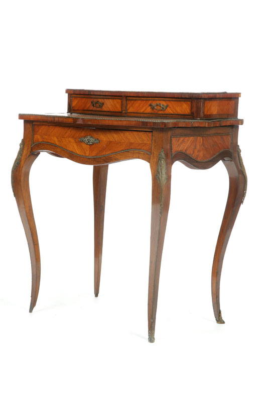 Appraisal: DRESSING TABLE Flame grain mahogany veneer with ormolu mounts two