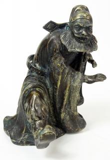 Appraisal: Chinese Ming style Bronze Sculpture Man with Beard Chinese Ming