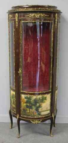 Appraisal: Louis XV Style Reproduction Vitrine With gilt metal mounts and