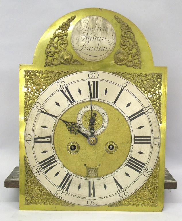 Appraisal: Eight day longcase clock movement the brass arched dial signed