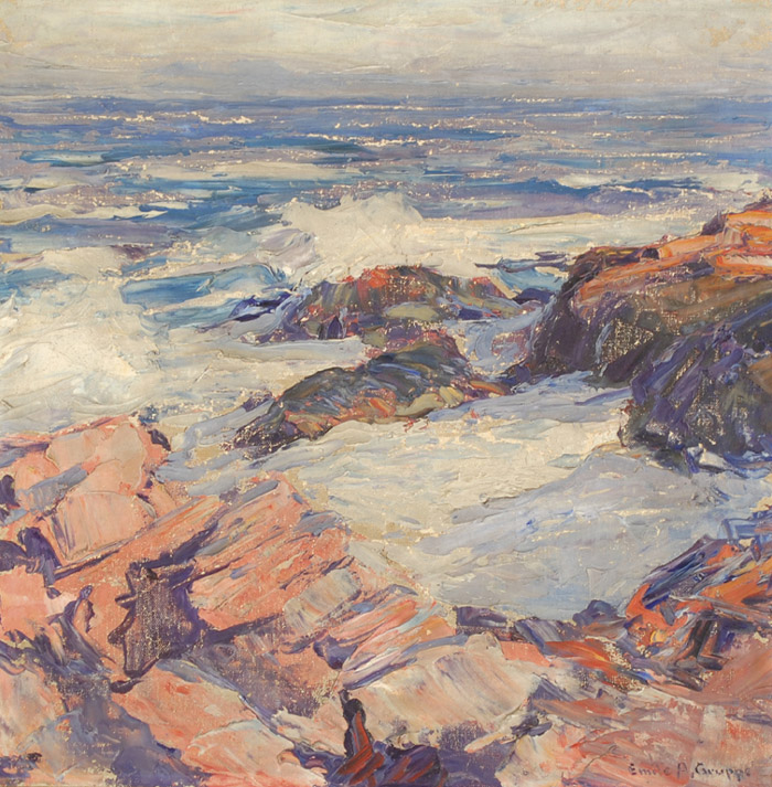 Appraisal: EMILE ALBERT GRUPPE OIL ON CANVAS Massachusetts - Bass Rocks