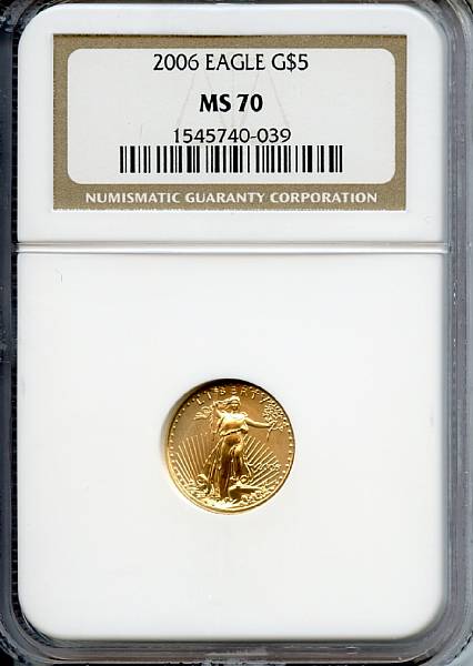 Appraisal: Eagle G MS NGC Virtually as struck