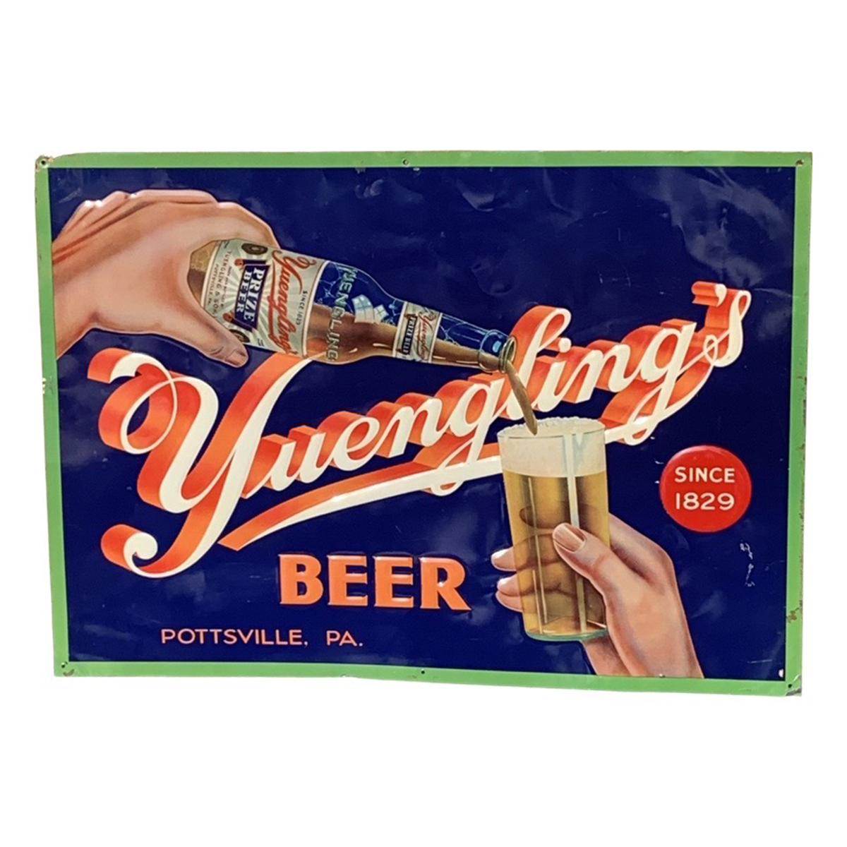 Appraisal: Yuengling Beer Tin Advertising SignReference n aBrewery D G Yuengling