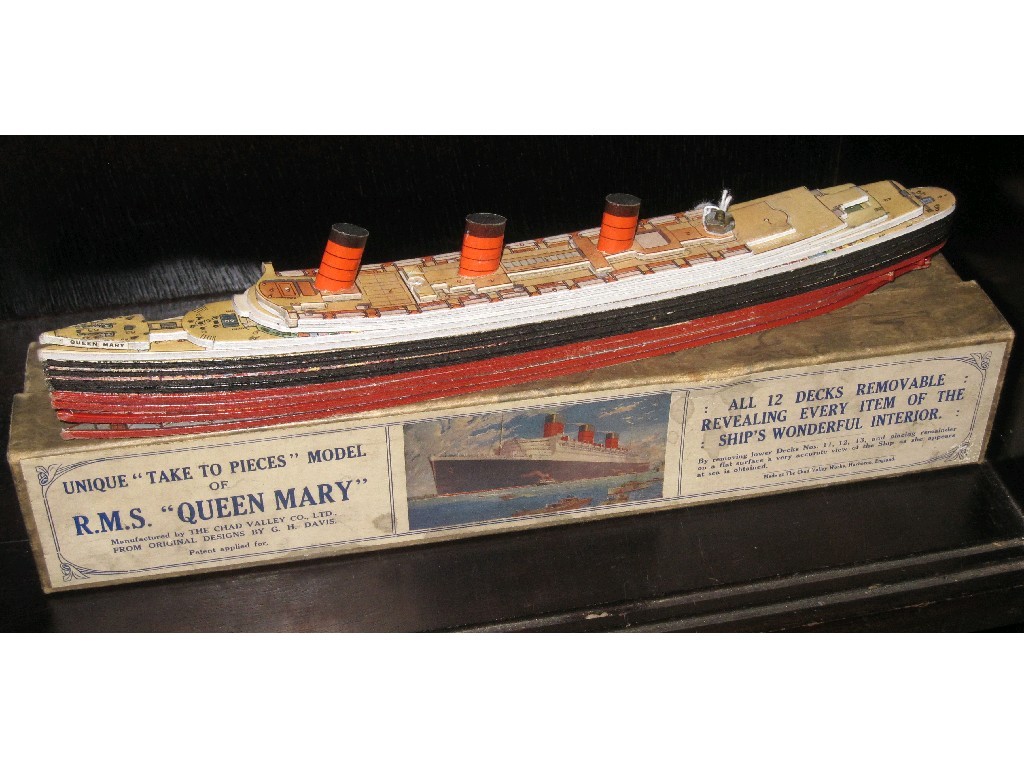 Appraisal: Chad Valley 'Take to pieces' model of RMS Queen Mary