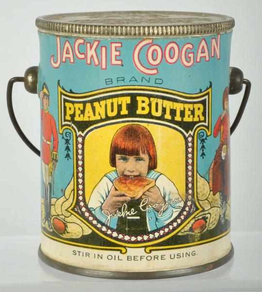 Appraisal: Jackie Coogan Peanut Butter Pail Description Solid colors and detail