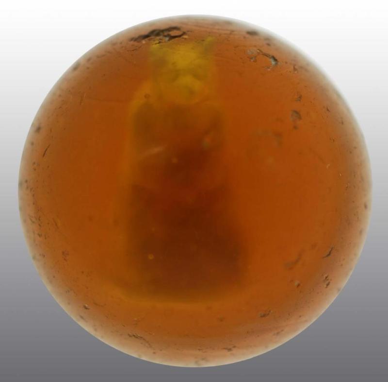 Appraisal: Sulphide Standing Bear Marble Description In amber glass Great figure