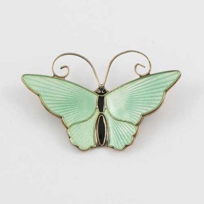 Appraisal: By David Andersen an enamelled butterfly brooch probably c in