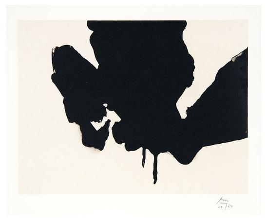 Appraisal: Robert Motherwell - untitled b lithograph - signed in pencil