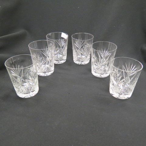 Appraisal: Cut Glass Tumblers pinwheel diamond and ray