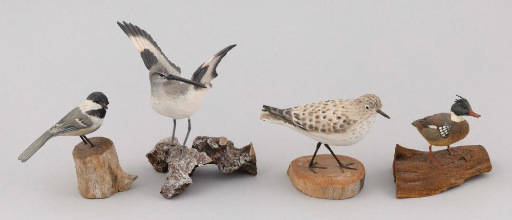 Appraisal: COLLECTION OF FOUR CAPE COD BIRD CARVINGS th Century A