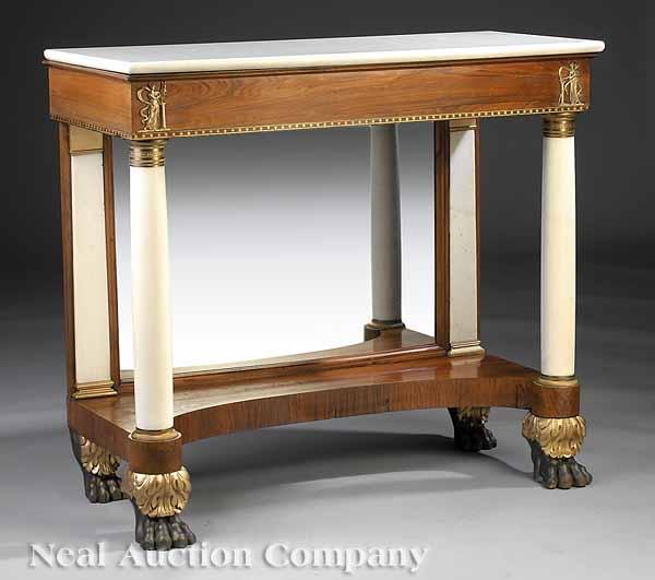 Appraisal: A Good American Classical Rosewood and Bronze-Mounted Pier Table c