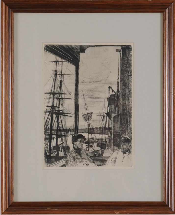 Appraisal: AFTER JAMES ABBOTT MCNEILL WHISTLER ROTHERHITHE Reproduction print x in