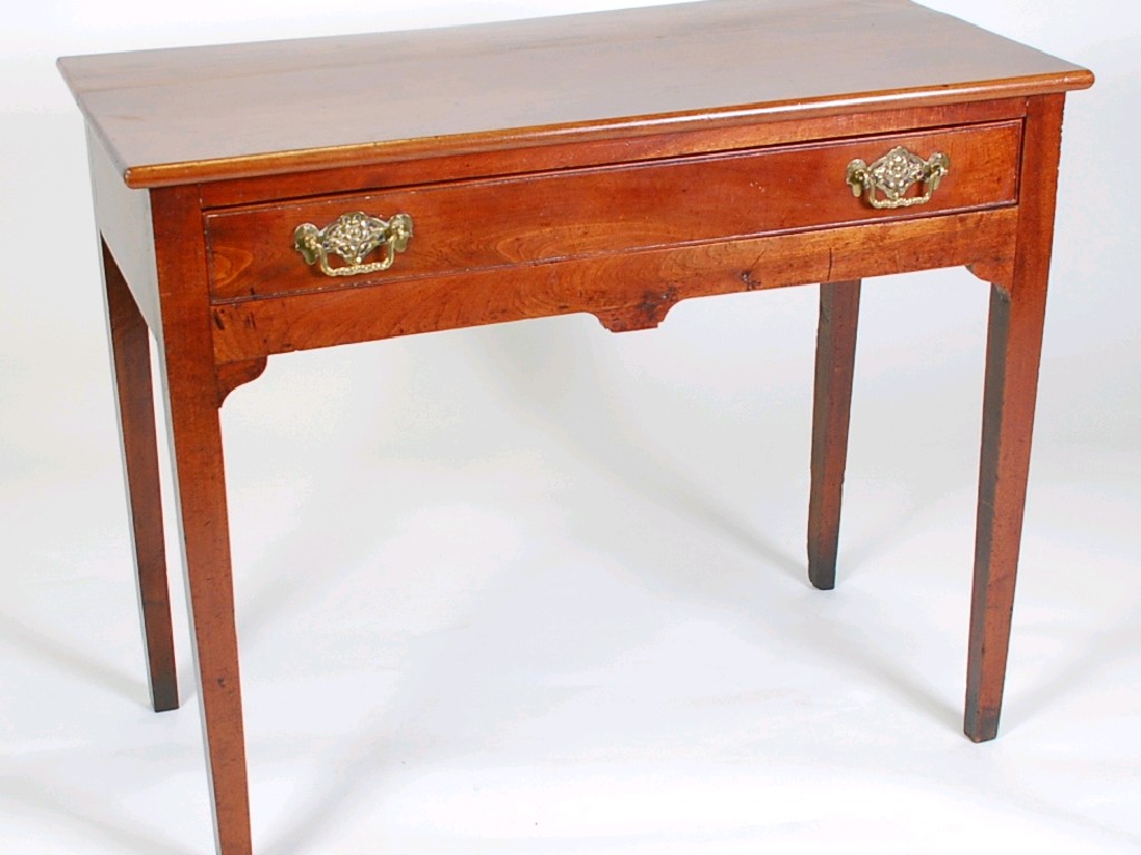 Appraisal: TH CENTURY AND LATER WALNUT SIDE TABLE the rectangular top