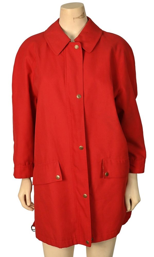 Appraisal: Burberry Red All Weather Jacket having classic Burberry red snap