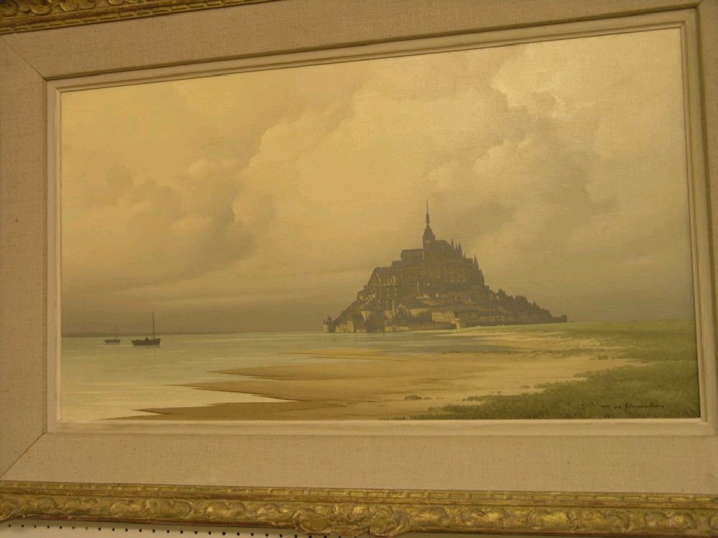 Appraisal: Pierre de Clausade - oil on canvas Mont St Michel