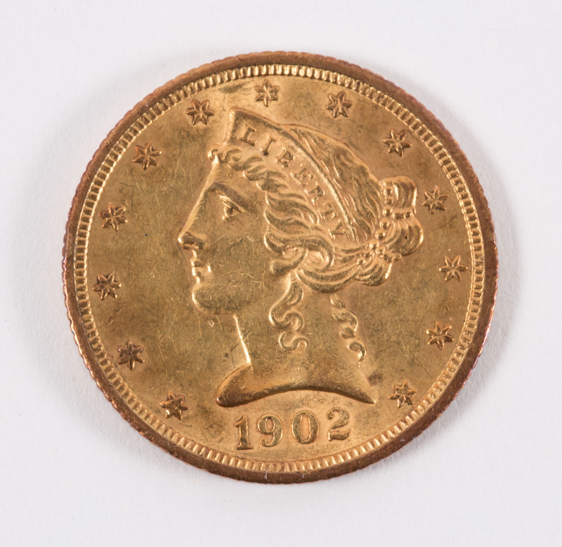 Appraisal: U S Coronet type gold half eagle -S AU-