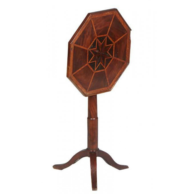 Appraisal: French Provincial Louis Philippe Inlaid Carved Walnut Tilt Top Table