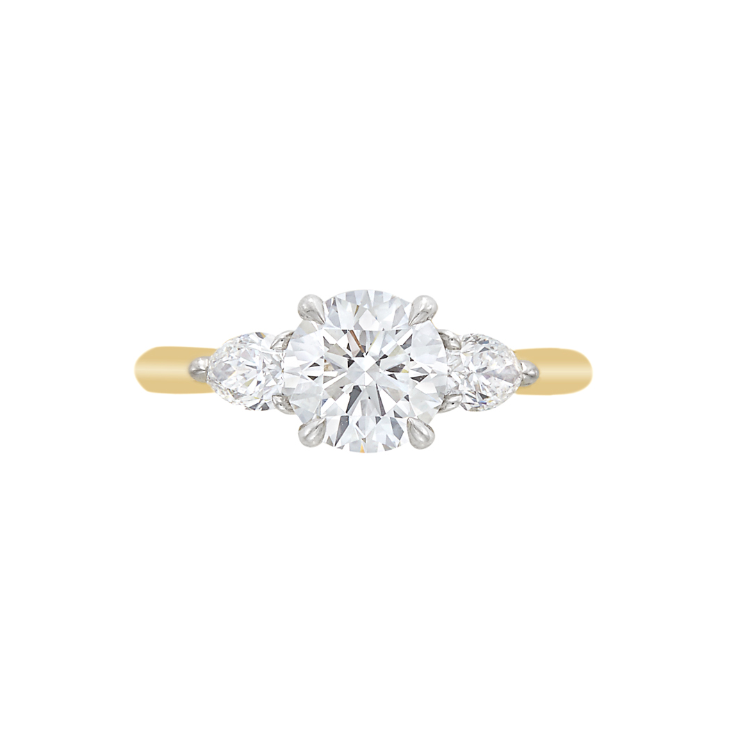 Appraisal: Gold Platinum and Diamond Ring Tiffany Co kt one round