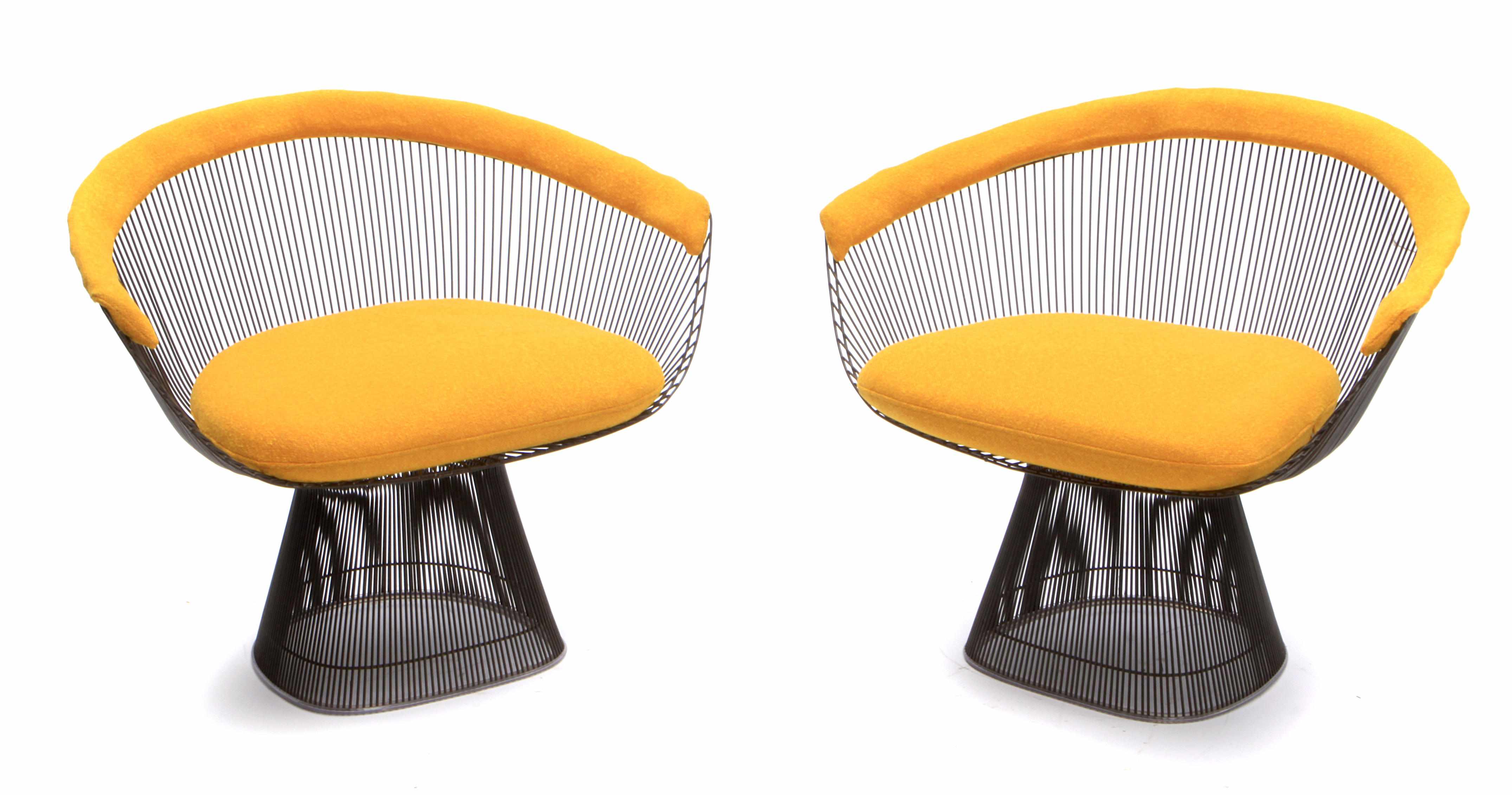 Appraisal: A pair of Warren Platner lounge chairs height in cm