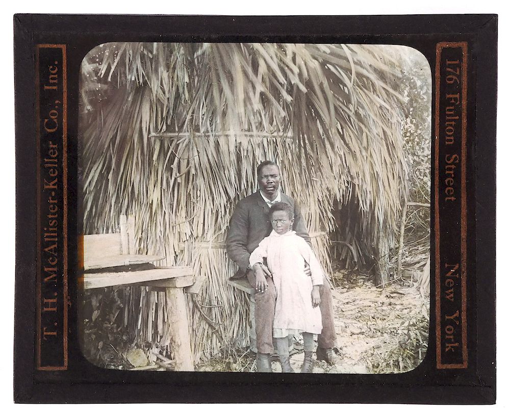 Appraisal: JACKSONVILLE Lantern Slide African-Americans x glass positive transparency lantern slide