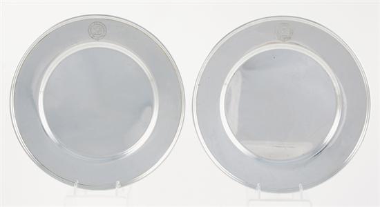 Appraisal: Set of American sterling service plates by Ariston first half