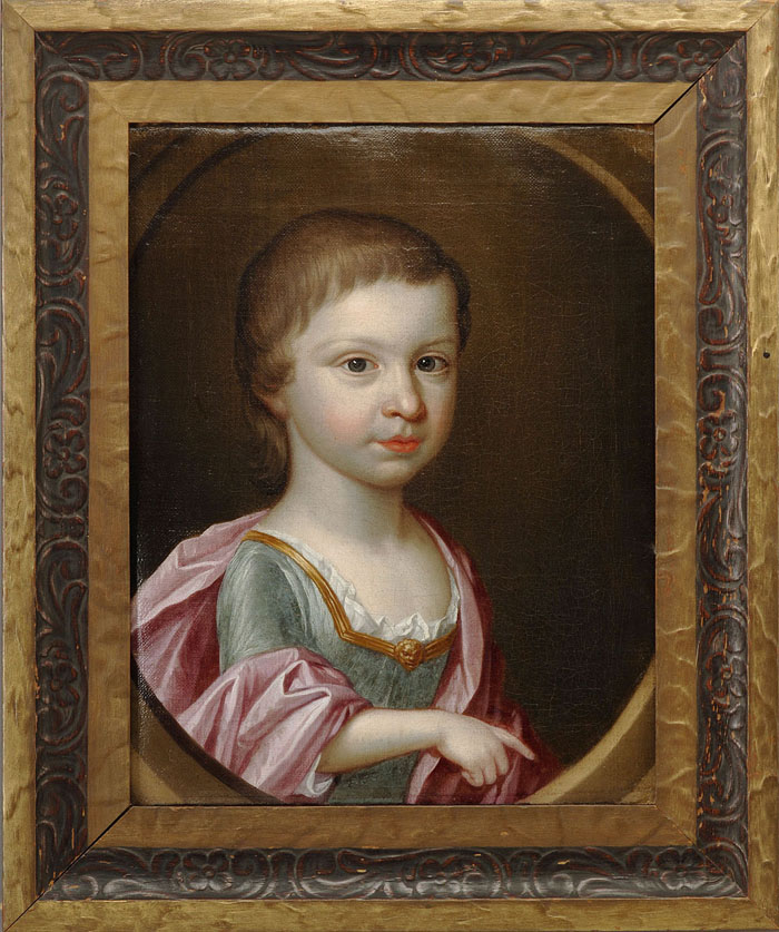 Appraisal: PORTRAIT OF A YOUNG GIRL IN EIGHTEENTH CENTURY DRESS In