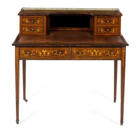 Appraisal: Sale Lot A Dutch Marquetry Writing Desk th th century