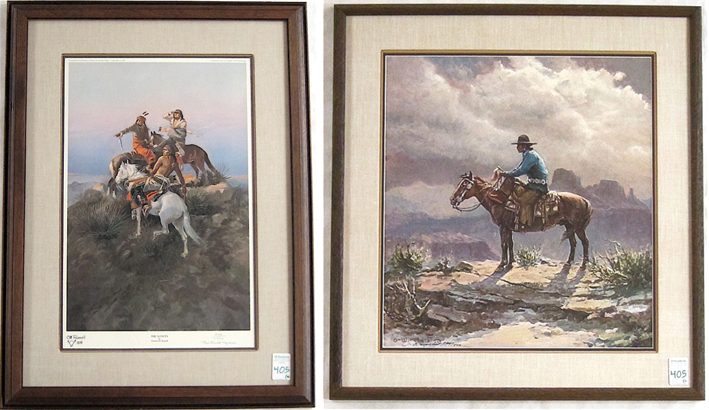 Appraisal: TWO LIMITED EDITION PRINTS Olaf Wieghorst American th century The