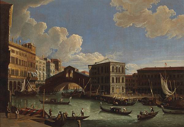 Appraisal: Manner of Giovanni Migliara A view of the Rialto Bridge