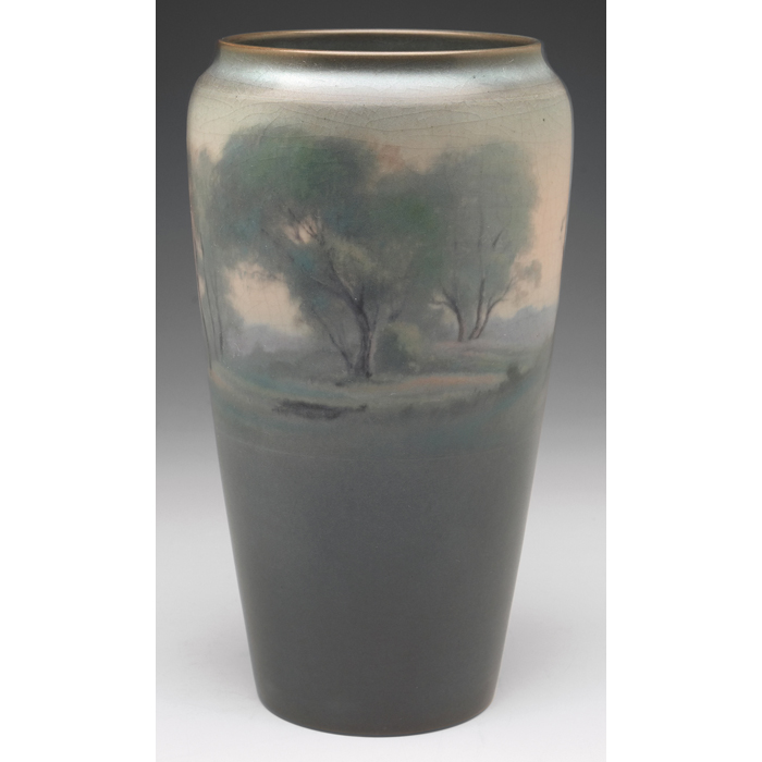 Appraisal: Nice Rookwood vase shouldered shape in a Vellum glaze beautifully